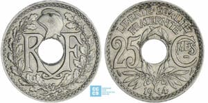 25 centimes Lindauer - Cmes souligné - 1914