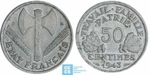 50 centimes Bazor - 1943 B (Beaumont-le-Roger)