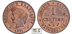 Troisième République (1871-1940) - 1 centime Cérès 1891 A (Paris)
