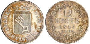 Allemagne - Bremen - 12 grote 1845
