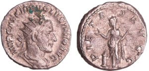 Volusien - Antoninien (251-252, Milan) - La Piété