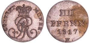 Allemagne - Hannover - Georg III (1760-1820) - 4 pfennig 1817 H