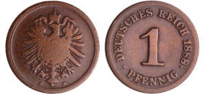 Allemagne - Empire - 1 pfennig 1888 F