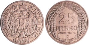 Allemagne - Empire - 25 pfennig 1912 D
