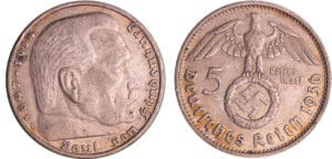 Allemagne - IIIème Reich - 5 reich mark 1936 D