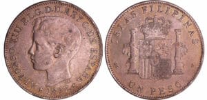 Philippines Royaume espagnol - Alfonso XIII (1886-1931) - Peso 1897 SGV (Madrid)