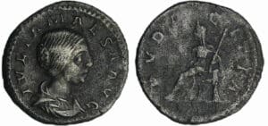 Julia Maésa - Denier (218-220, Rome) - La Pudeur