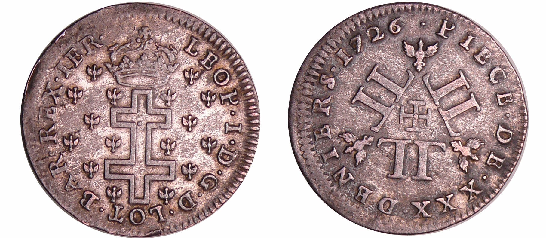 France - Lorraine - Duché de Lorraine - Léopold 1er - XXX deniers 1726 France - Lorraine - Duché de Lorraine - Léopold 1er - XXX deniers 1726