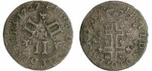 France - Lorraine - Duché de Lorraine - Léopold 1er - XII deniers 1727 (Nancy) 27/26