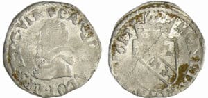 France - Evêché de Verdun - Charles de Lorraine - Huitième de teston 1612