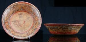 Précolombien - Guatémala - Maya - Assiette en terre cuite - 1000 / 1400 ap. J.-C.