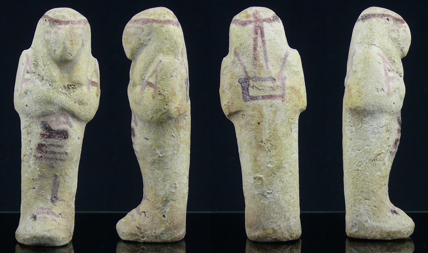 Egypte - Troisième période intermédiaire, 22ème dynastie - Shabti attribué à « Tent-Iset » en fritte émaillée - 945 / 715 av. J.-C. Egypte - Troisième période intermédiaire, 22ème dynastie - Shabti attribué à « Tent-Iset » en fritte émaillée - 945 / 715 av. J.-C.