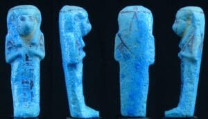 Egypte - Troisième période intermédiaire - Shabti en fritte émaillée - 945 / 715 av. J.-C.