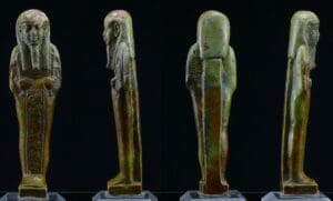 Egypte - Basse époque, 26-30ème dynastie - Oushebti en fritte émaillée - 664 / 343 av. J.-C.
