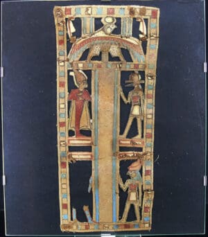 Egypte - Basse époque, 26-30ème dynastie - Elément de sarcophage (fibres tissées) - 664 / 343 av. J.-C.