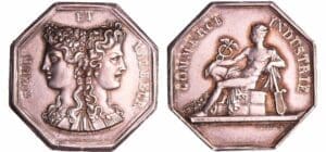 France - Jeton octogonal de jeu Heur et Malheur "Commerce et Industrie"