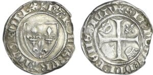 France - Charles VI (1380-1422) - Blanc guénar - 4ème émission (20 octobre 1411) - Tournai