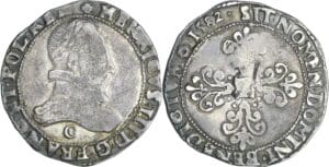 France - Henri III (1574-1589) - Franc au col plat - 1582 C (Saint Lô)