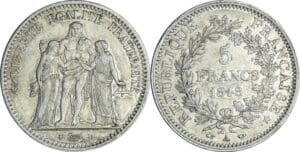 France - Deuxième république (1848-1852) - 5 francs Hercule 1848 A (Paris)