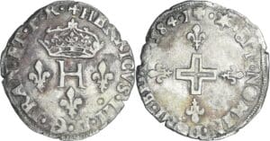 France - Henri III (1574-1589) - Double sol parisis - 1584 I (Limoges)