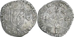 France - Henri II (1547-1559) - Douzain aux croissants - 1551 S (Troyes)