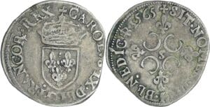 France - Charles IX (1560-1574) - Sol parisis - 1565 S (Troyes)