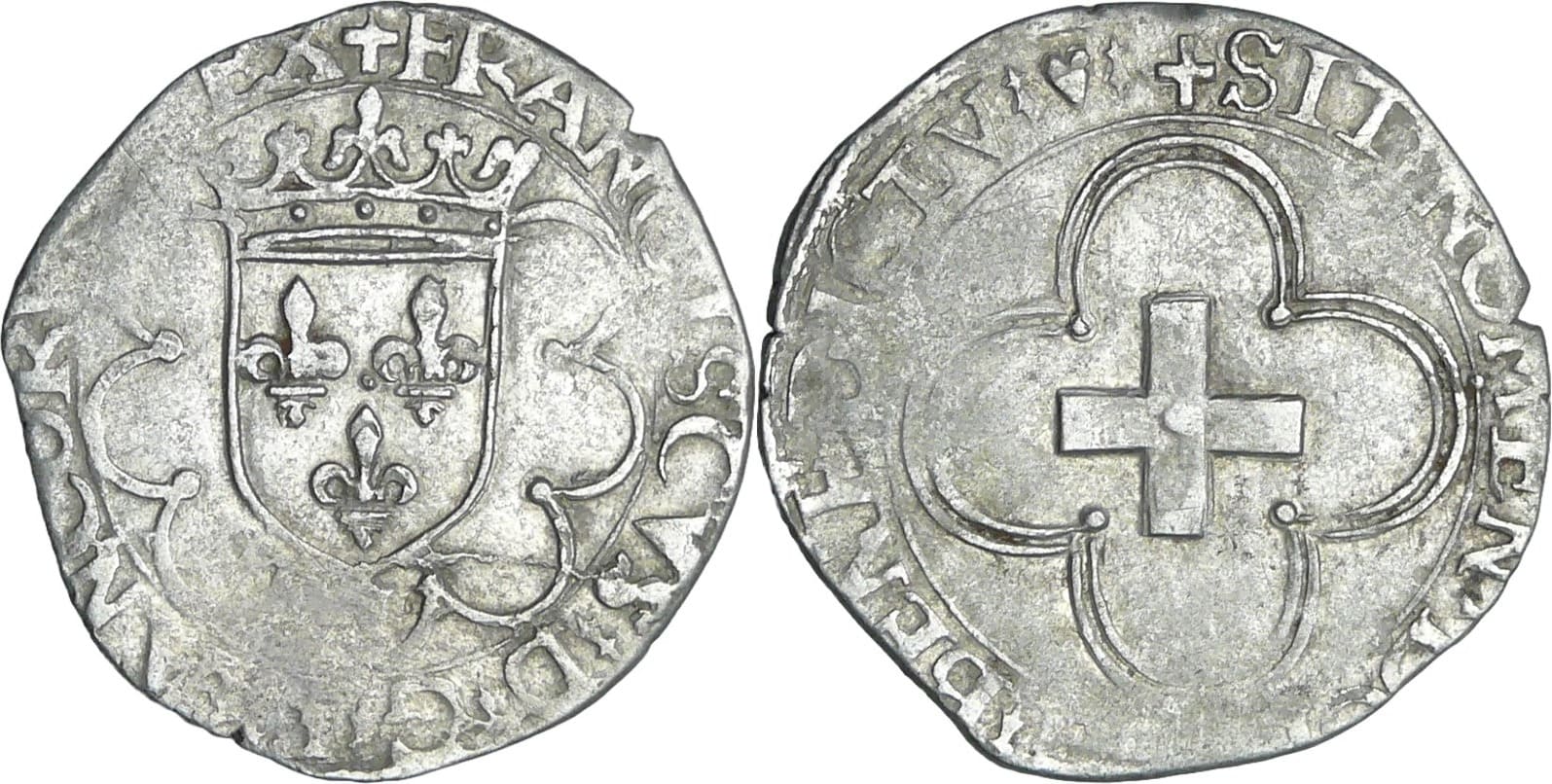 France - François 1er (1515-1547) - Douzain à la croisette - 1er type - Nantes France - François 1er (1515-1547) - Douzain à la croisette - 1er type - Nantes