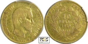 France - Napoléon III (1852-1870) - 10 francs grand module 1859 BB (Strasbourg)