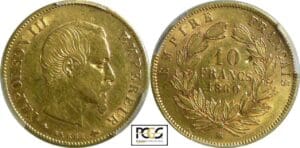 France - Napoléon III (1852-1870) - 10 francs grand module 1860 BB (Strasbourg)