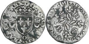 France - Henri II (1547-1559) - Douzain aux croissants - 1551 O (Moulins)