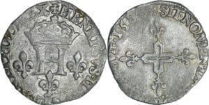 France - Henri III (1574-1589) - Double sol parisis - 1586 S (Troyes)