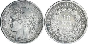 France - Deuxième république (1848-1852) - 50 centimes Cérès 1849 A (Paris)