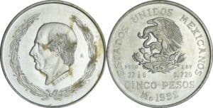 Mexique - Seconde République (1864-) - 5 pesos 1952 (Mexico)