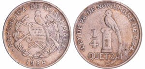 Guatemala - 1/4 quetzal 1926