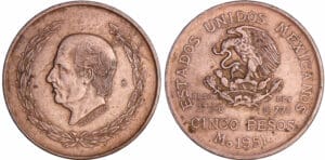 Mexique - 5 pesos 1951