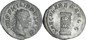 Philippe 1er - Antoninien (248, Rome) - Cippe