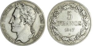 Belgique – Léopold I (1831-1865) – 5 francs 1847