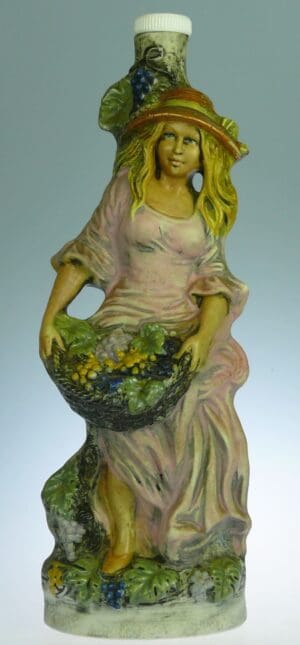 Bouteille en céramique Borghini Lacrima Christi - Demoiselle à la robe rose