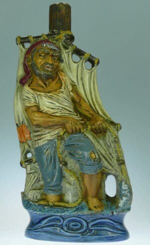 Bouteille en céramique Borghini Lacrima Christi - Pêcheur au filet