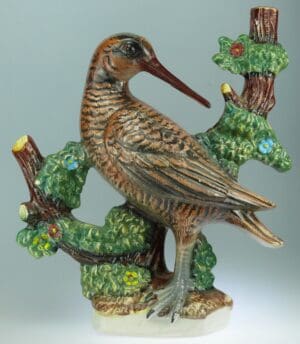 Bouteille en céramique émaillée  - Bécasse