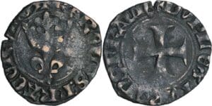 France - Charles VI (1380-1422) - Double tournois Niquet (11 août 1421) - Paris