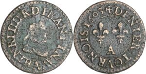 France - Henri IV (1589-1610) - Denier tournois - 1603 A (Paris)