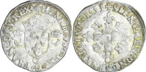 France - Henri II (1547-1559) - Douzain aux croissants - 1553 C (Saint-Lô)