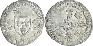 France - Henri II (1547-1559) - Douzain aux croissants - 1551 T (Nantes)
