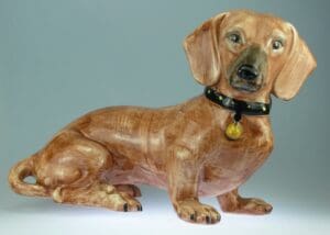 Bouteille en céramique - Grand chien Teckel