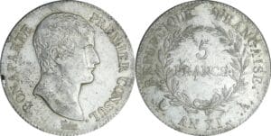 France - Bonaparte premier consul (1799-1804) - 5 Francs An XI A (Paris)