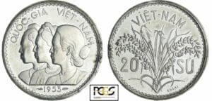 Viêt-Nam - République 1949-1955 Bao Dai chef d'État - 20 su 1953 piéfort essai