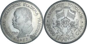 Togo - Eyedema - 10000 francs CFA 1977 Pattern (essai)