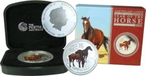 Australie - The Perth mint - 1 dollar (1 once) 2014 "Year of the Horse"