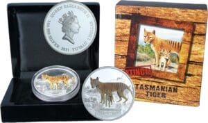 Tuvalu - The Perth mint - 1 dollar (1 once) 2011 "Tasmanian Tiger"